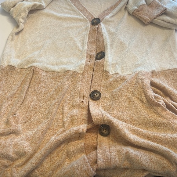 BKE boho cardigan small two tone button up - Picture 5 of 9